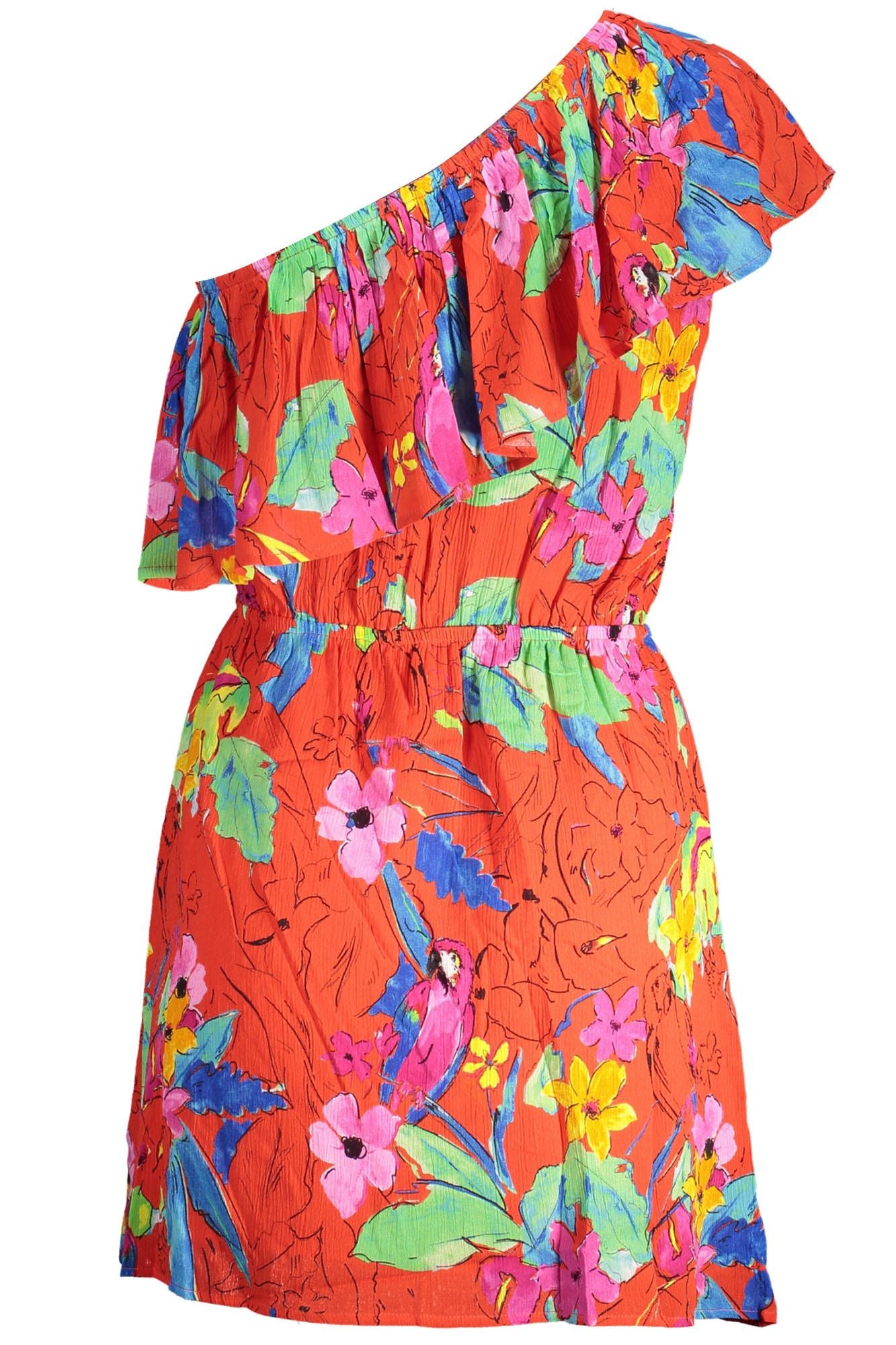 Robe Desigual rose asymétrique avec logo