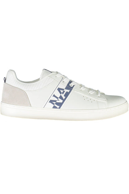 Napapijri Chic White Lace-Up Sneakers with Logo Accent