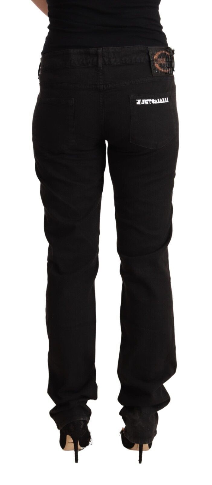 Just Cavalli - Jean slim élégant taille moyenne noir