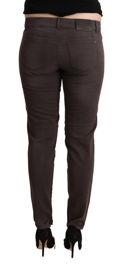 Ermanno scervino pantalon skinny taille basse marron