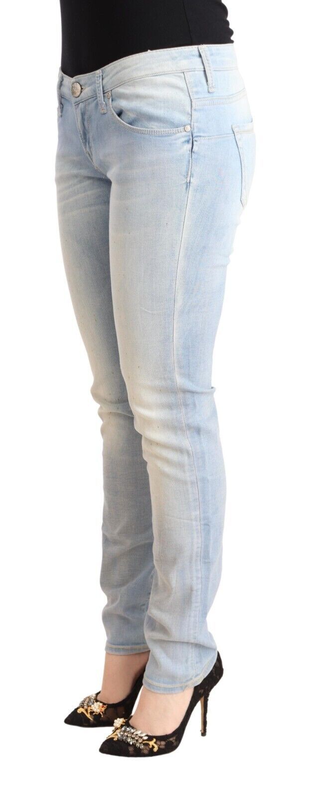 Acht jean skinny taille basse bleu clair