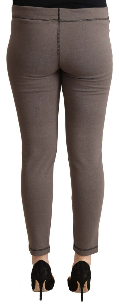 Pantalon skinny taille moyenne gris John Galliano pour un style sophistiqué