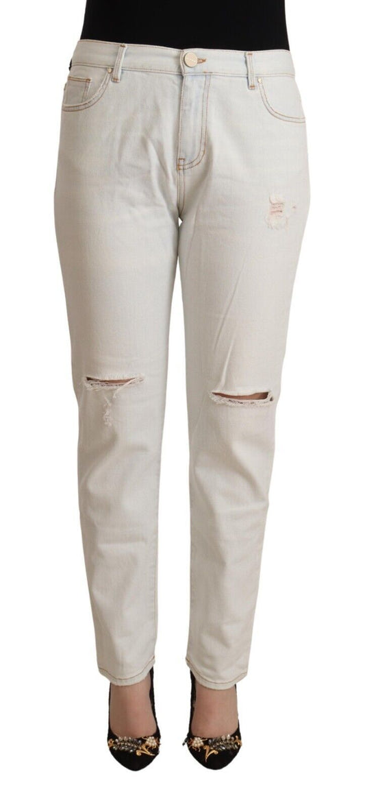 Jean skinny taille moyenne blanc Pinko