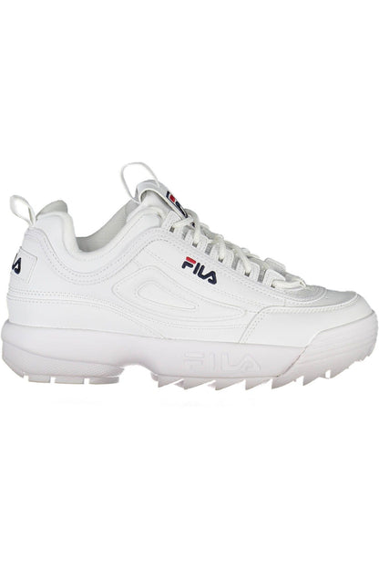 Fila Sleek White Sports Sneakers with Embroidered Accents