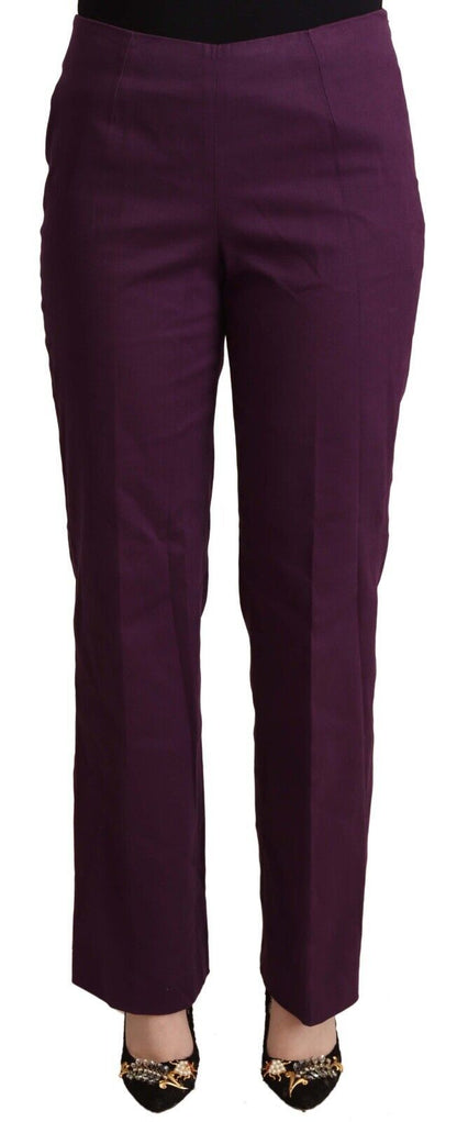 BENCIVENGA Elegant Violet High Waist Tapered Pants