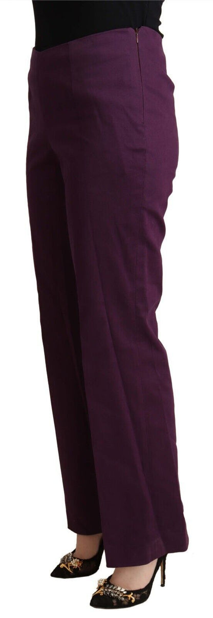 Pantalon fuselé taille haute violet Bencivenga