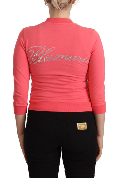 Pull zippé rose Blumarine