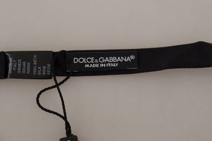 Dolce & Gabbana Elegant Black Silk Bow Tie