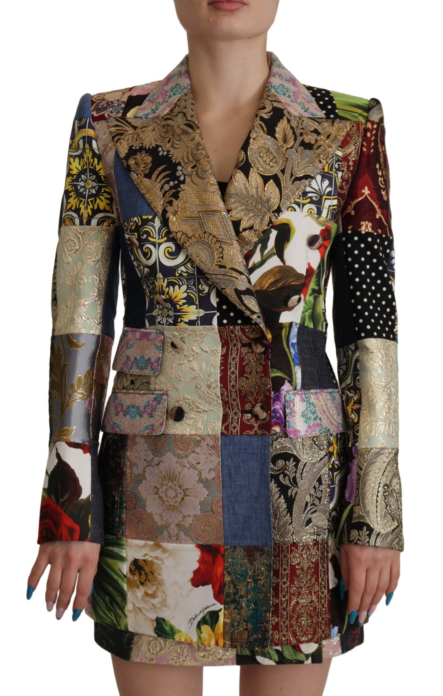 Veste blazer patchwork multicolore Dolce &amp; gabbana