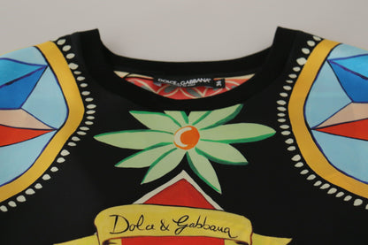 Haut glamour en soie multicolore Dolce &amp; gabbana