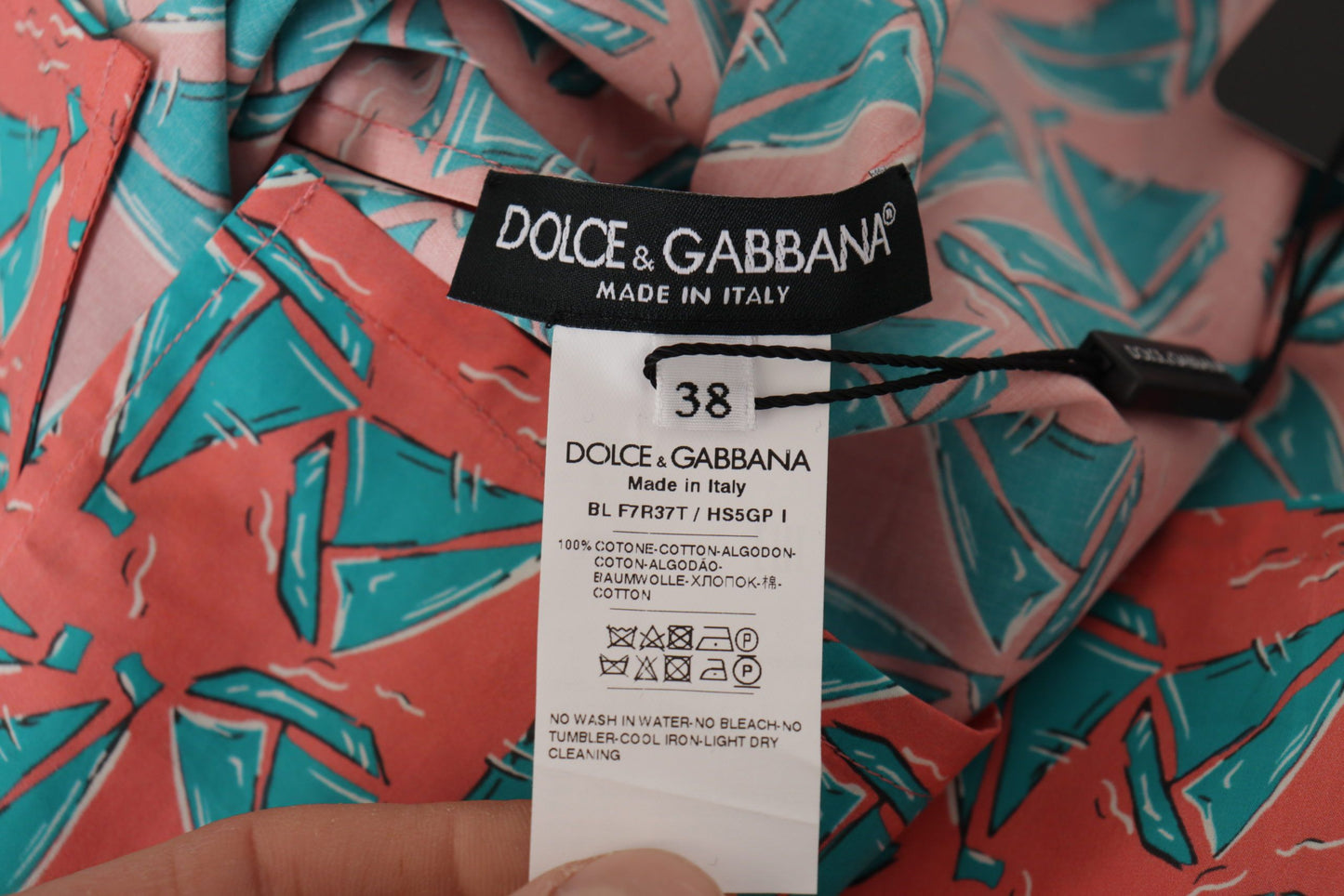 Dolce &amp; gabbana haut en coton rose imprimé voilier