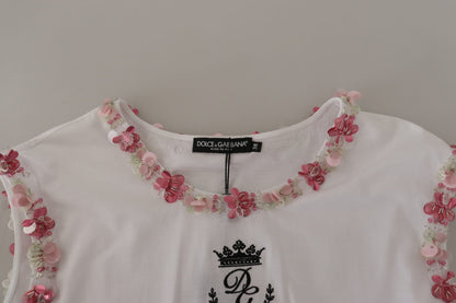 Dolce &amp; Gabbana Camiseta sin mangas con corona de lentejuelas Chic