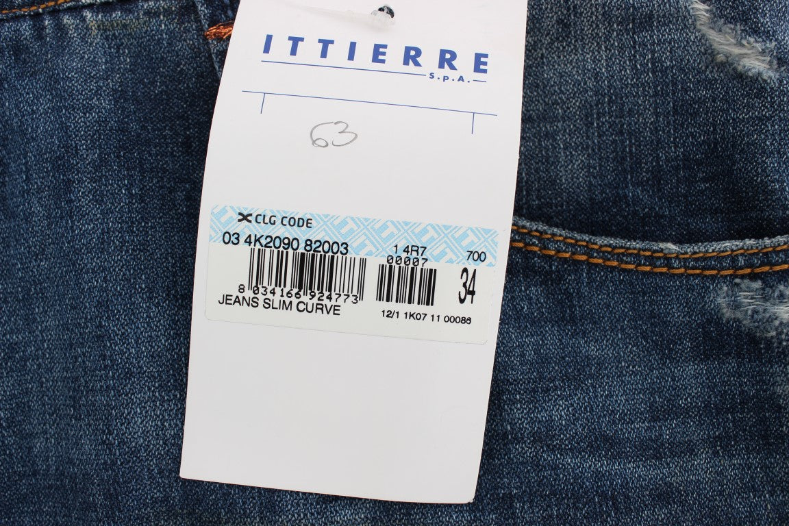 Acht slim fit blue wash italian jeans