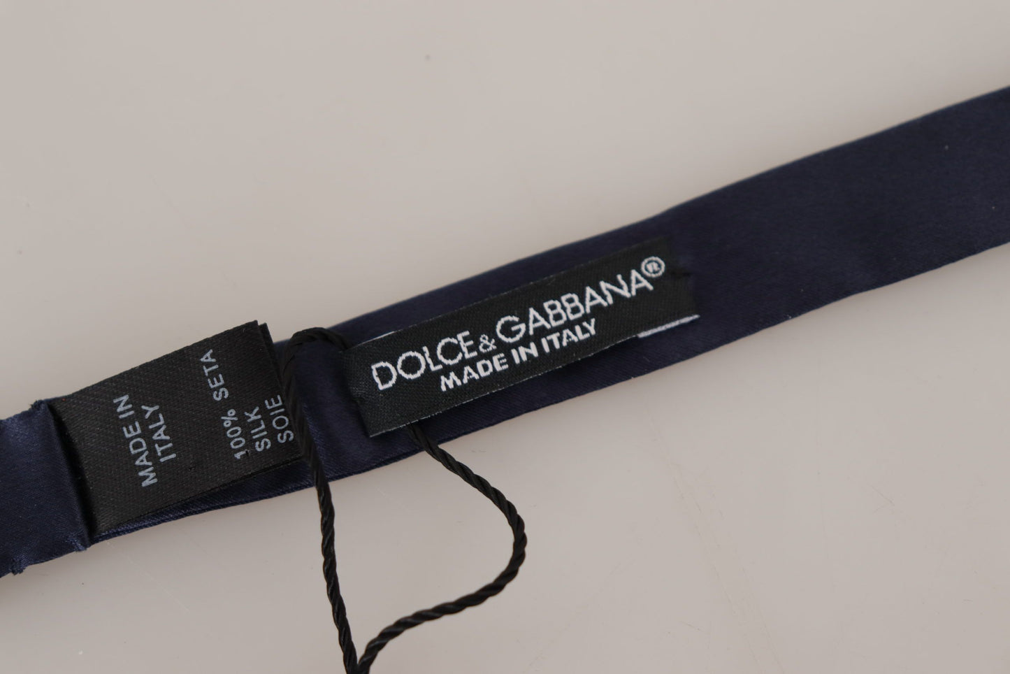 Dolce &amp; Gabbana superbe nœud papillon bleu en soie