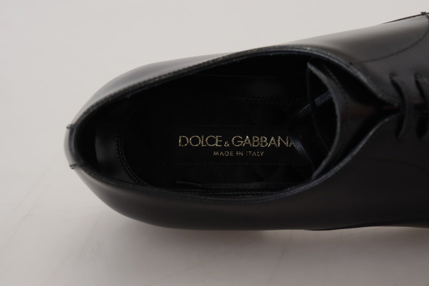 Derbies en cuir noir Dolce &amp; Gabbana