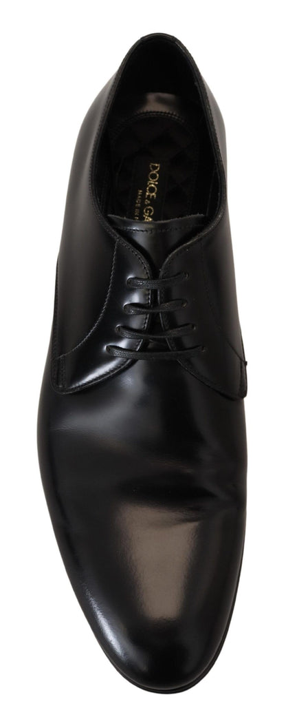 Derbies en cuir noir Dolce &amp; Gabbana