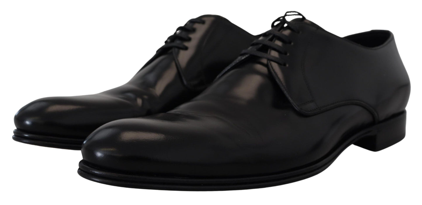 Derbies en cuir noir Dolce &amp; Gabbana