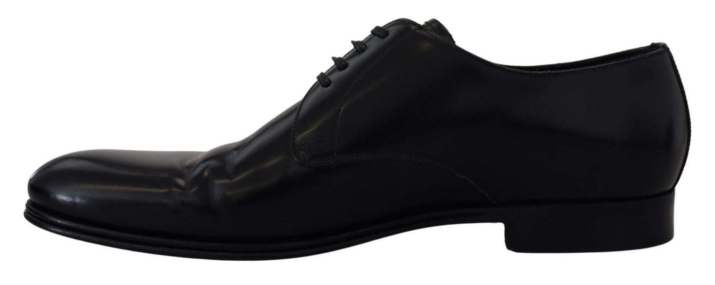 Derbies en cuir noir Dolce &amp; Gabbana