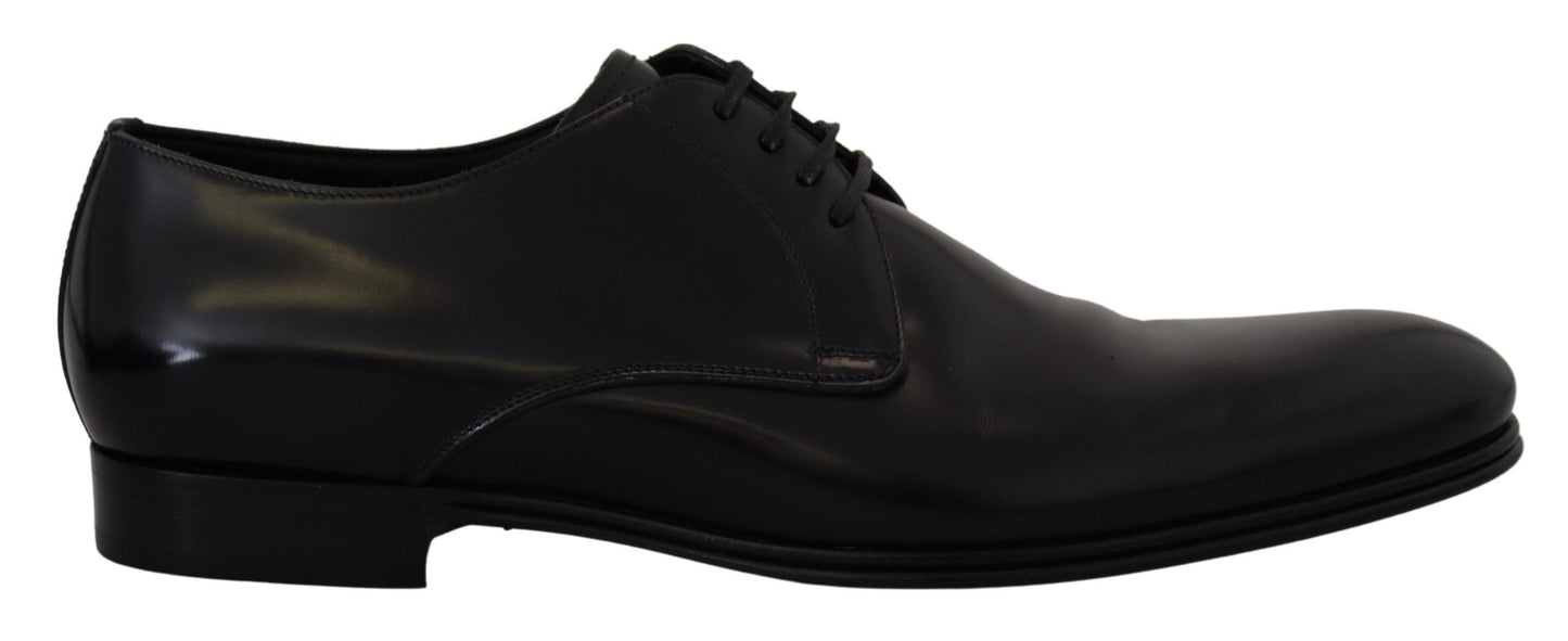 Derbies en cuir noir Dolce &amp; Gabbana