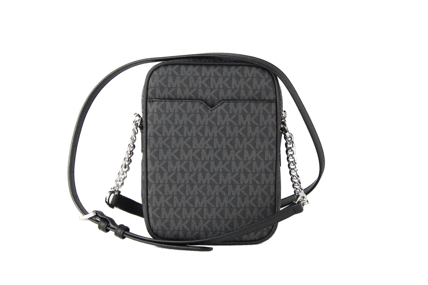 Michael Kors Bolso bandolera mediano de cuero con cadena North South Negro