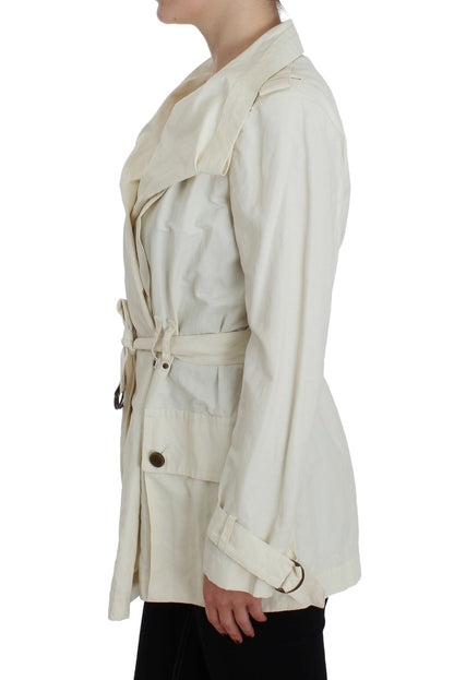 Veste trench portefeuille blanche Plein sud