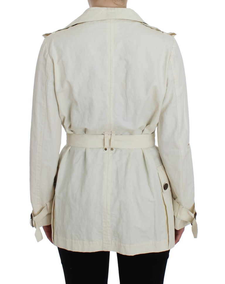 Veste trench portefeuille blanche Plein sud