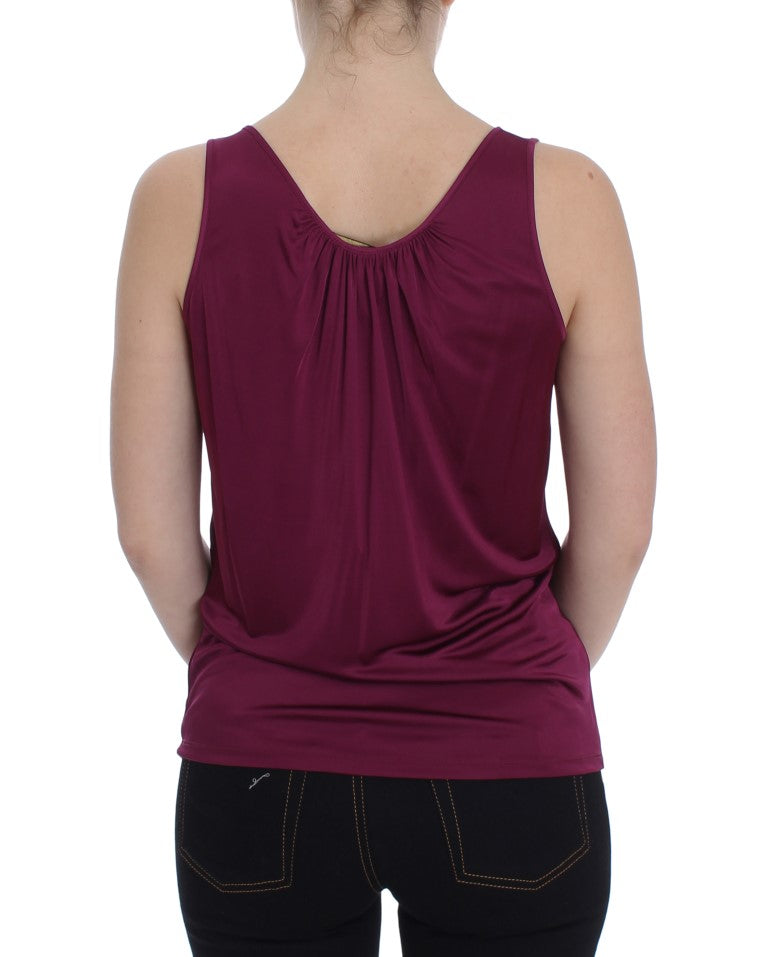 Blouse caraco en rayonne violette Plein sud