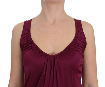 Blouse caraco en rayonne violette Plein sud