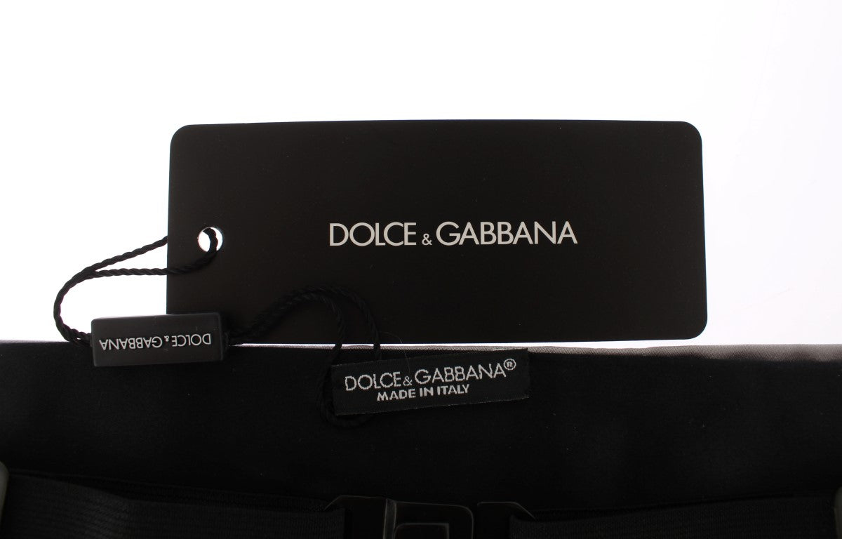 Ceinture de smoking en soie argentée Dolce &amp; Gabbana