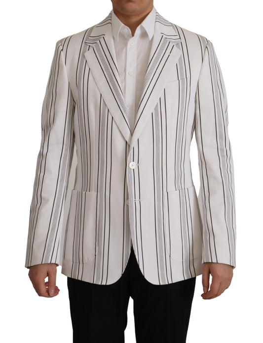 Dolce &amp; gabbana blazer en coton mélangé rayé