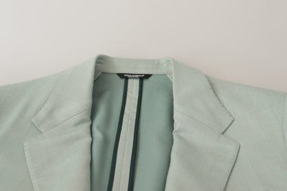 Dolce &amp; gabbana blazer en soie et cachemire vert menthe