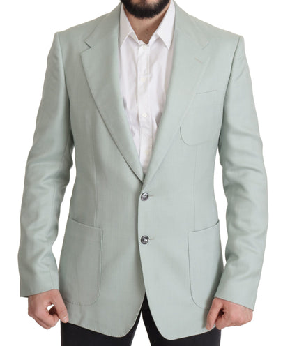 Dolce &amp; gabbana blazer en soie et cachemire vert menthe