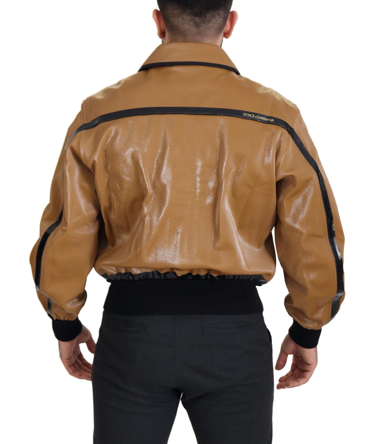 Dolce &amp; Gabbana Blouson zippé camel foncé