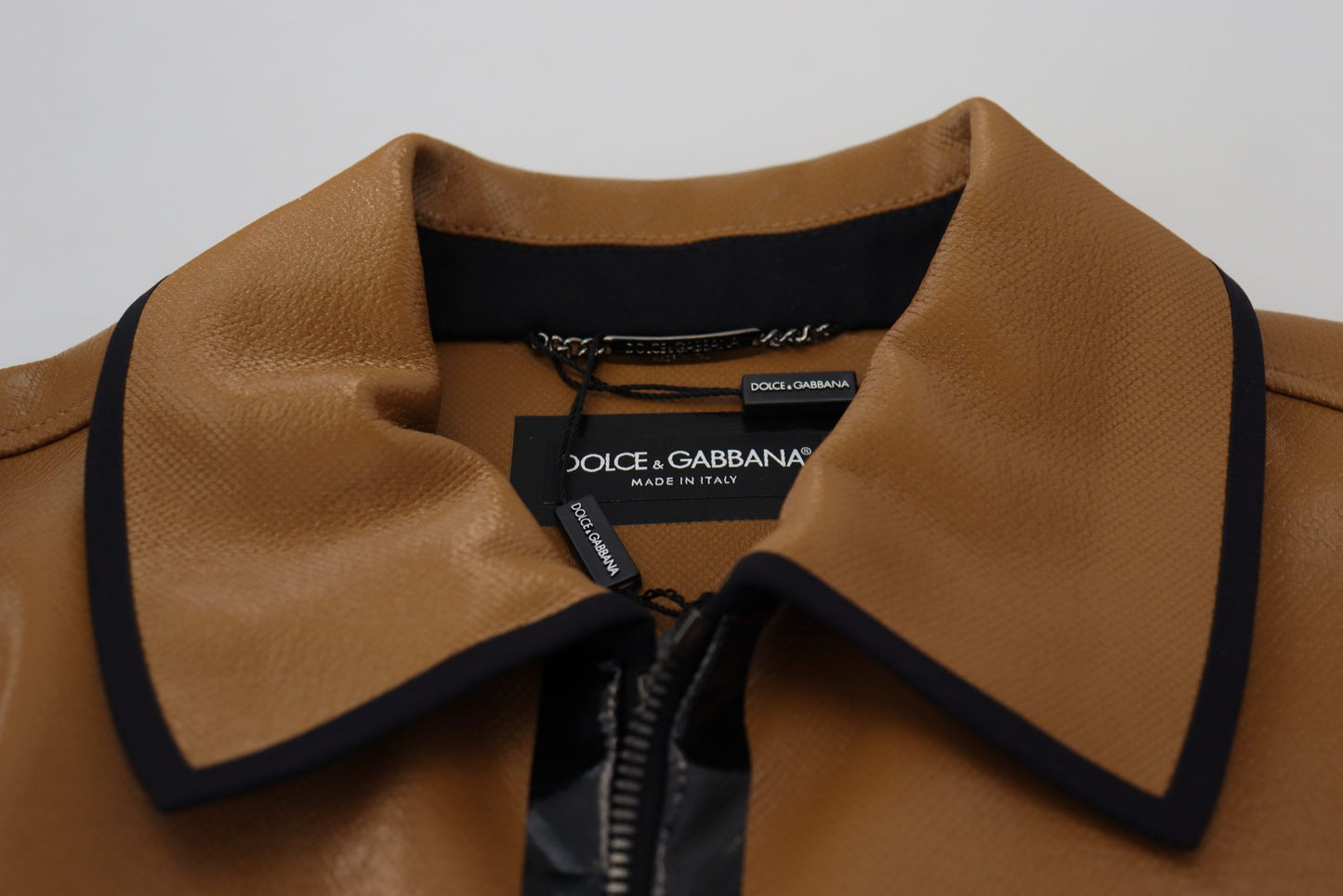 Dolce &amp; Gabbana Blouson zippé camel foncé