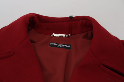 Dolce &amp; gabbana veste en laine croisée rouge