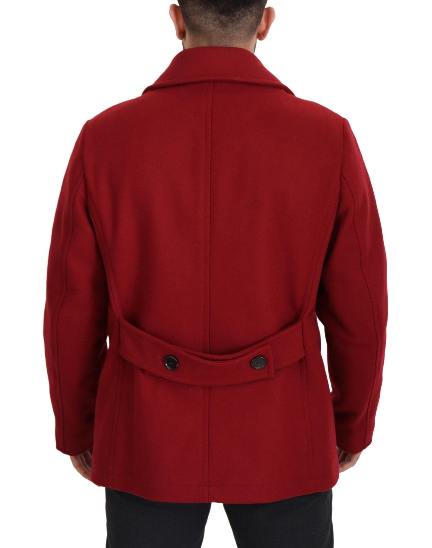 Dolce &amp; gabbana veste en laine croisée rouge