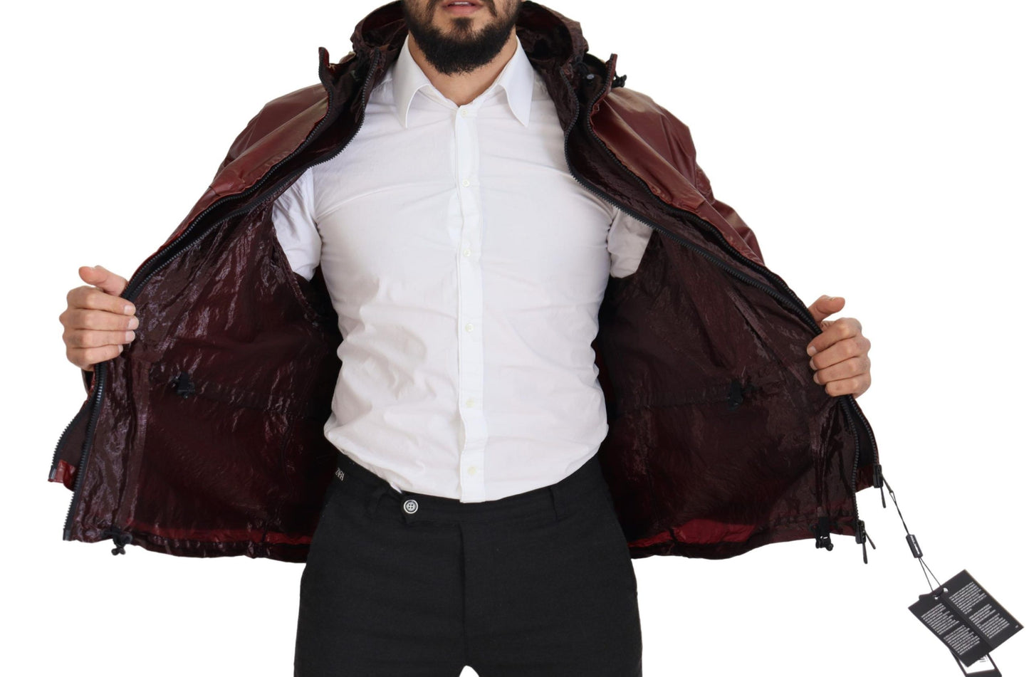 Dolce &amp; gabbana veste à capuche zippée bordeaux