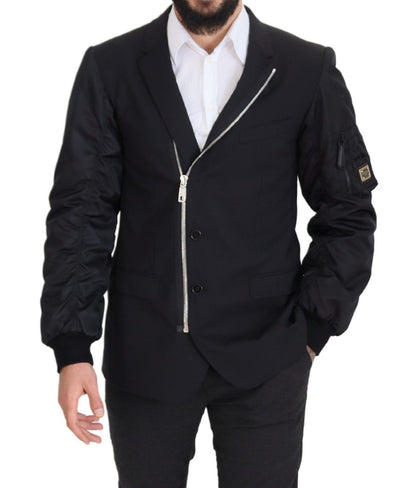 Veste en laine vierge noire Dolce &amp; gabbana