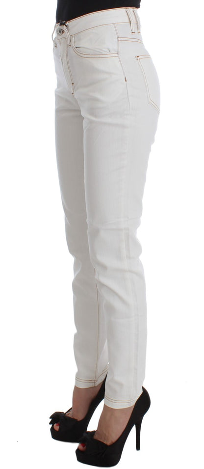 Cavalli Chic Denim blanco de corte slim