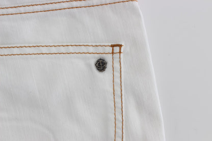 Cavalli Chic Denim blanco de corte slim