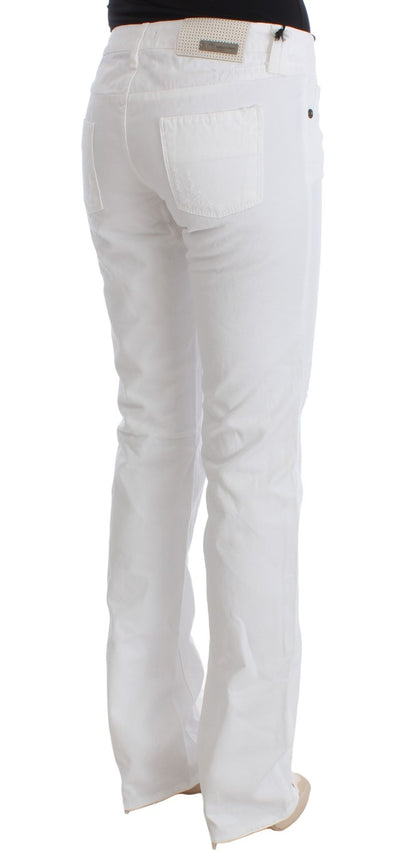 Costume national jean slim fit en coton blanc