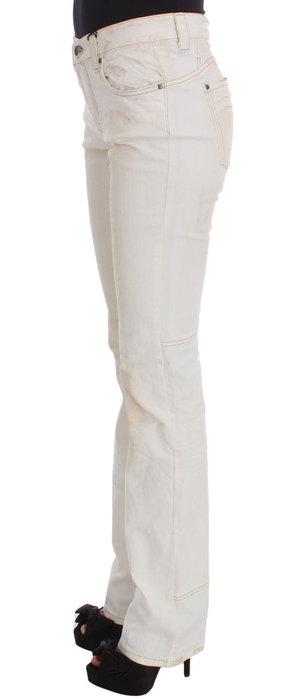 Costume national, jean de créateur slim fit blanc