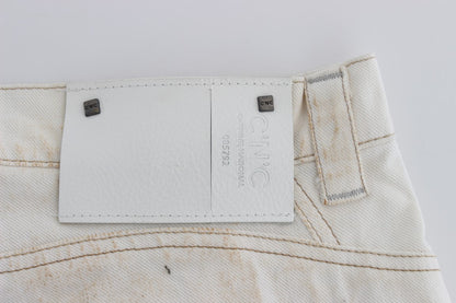 Costume national, jean de créateur slim fit blanc