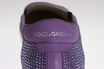 Baskets mode Dolce &amp; Gabbana à strass violets