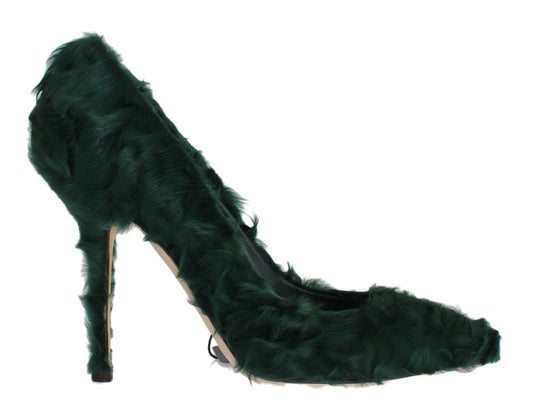 Escarpins en cuir de fourrure xiangao vert Dolce &amp; gabbana