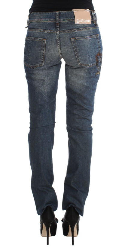 John Galliano jean slim bleu