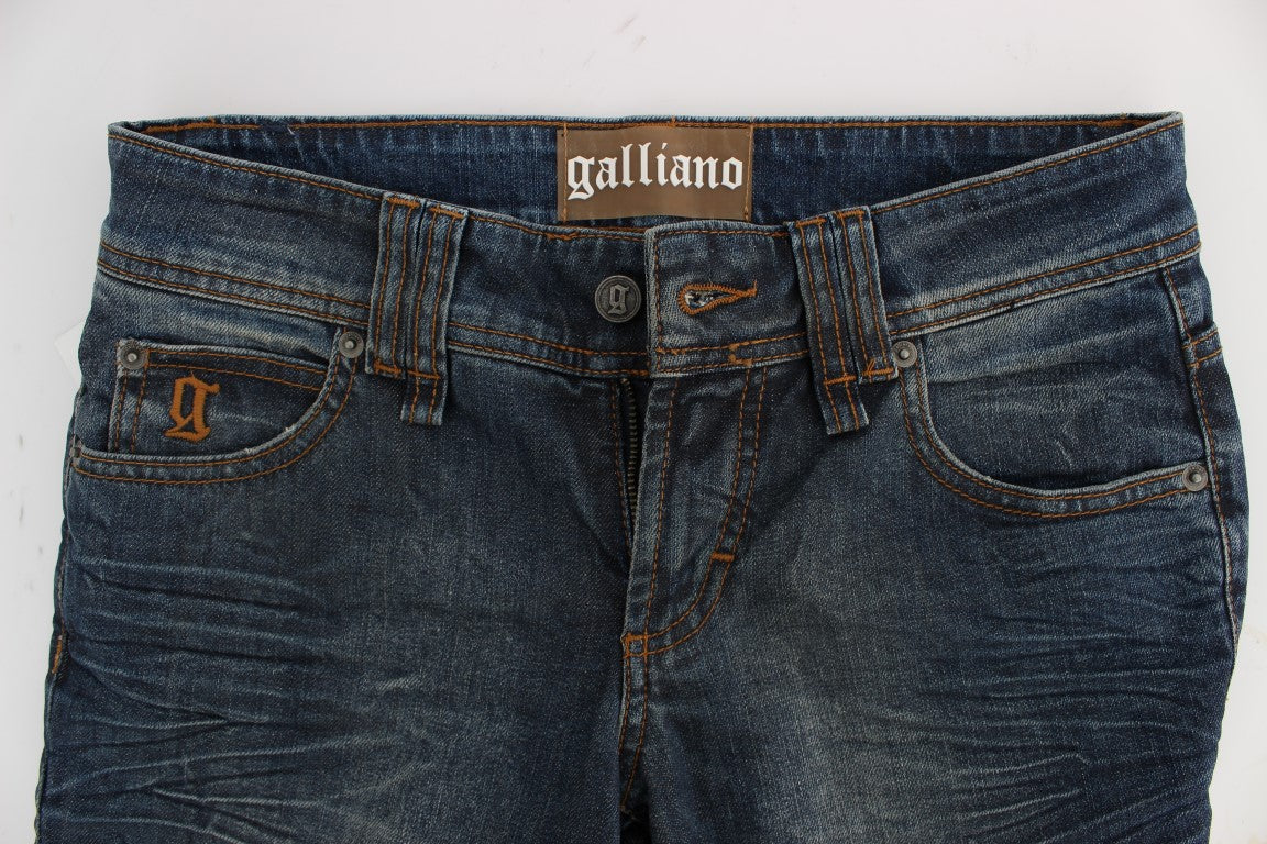 Vaqueros azules de corte slim chic de John Galliano