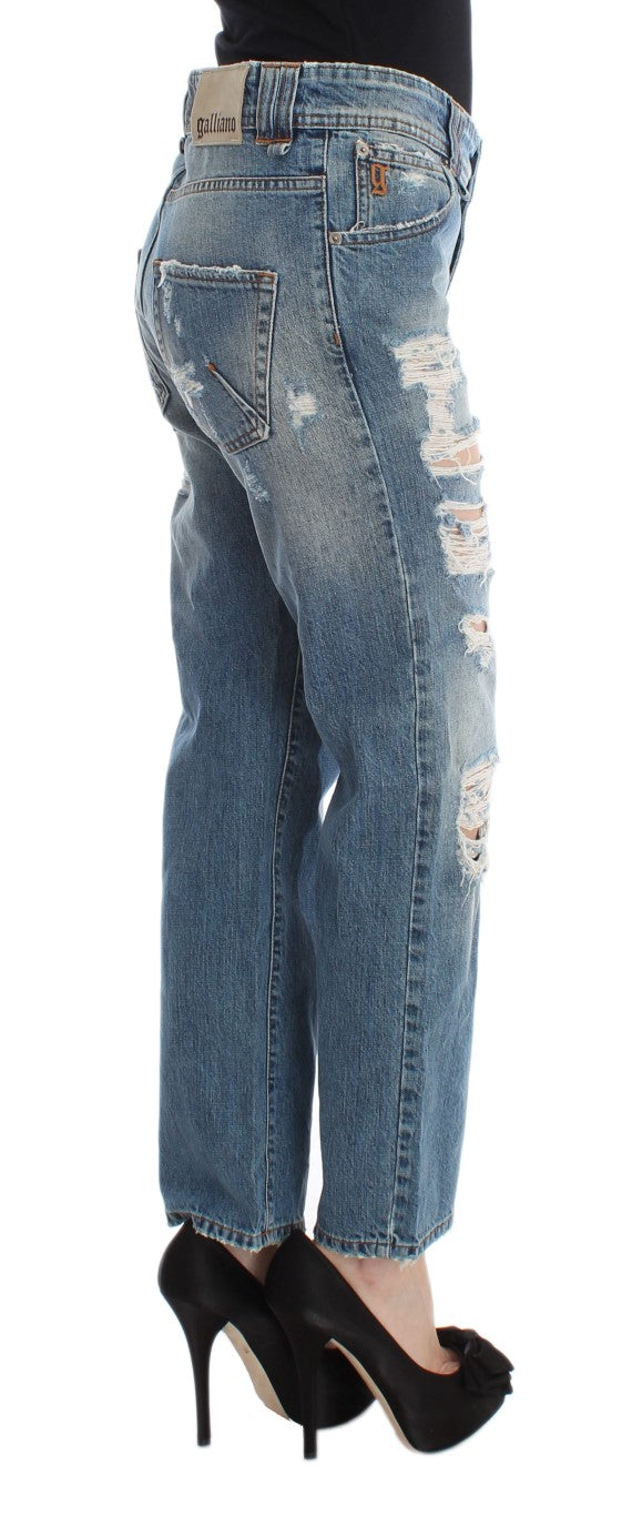 John Galliano Chic Boyfriend Blue Wash Jeans