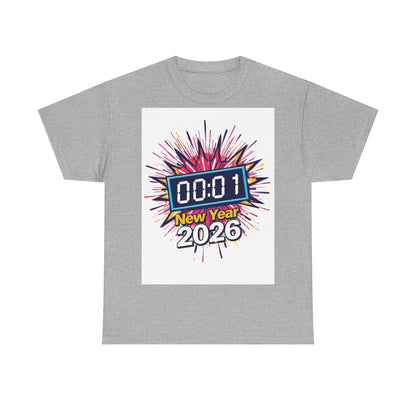 New Year 2026 Tee - 00:01 Countdown Fireworks T-Shirt