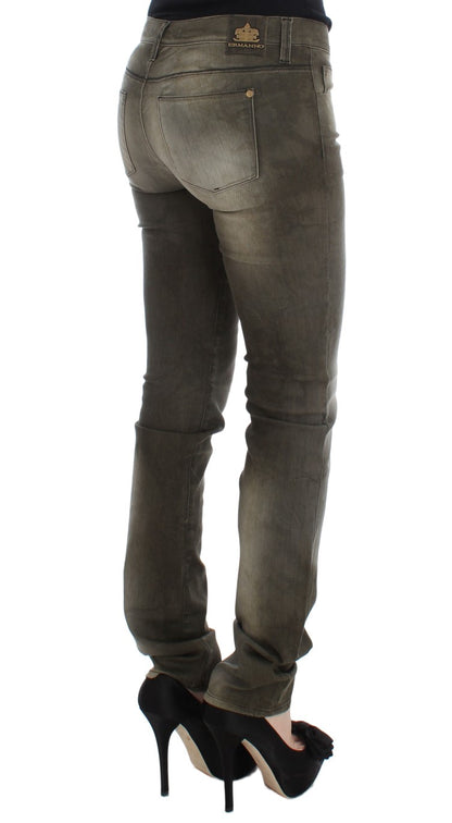 Ermanno scervino denim italien coupe slim gris